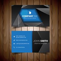 Black And Blue Triangle Business Card vector