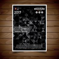 Black Triangle Abstract Brochure Design Template vector