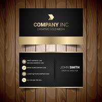Black And Gold Elegant Business Card vector