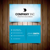 LIght Blue Corporate Business Card vector