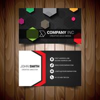 Dark Abstract Business Card vector