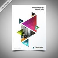 Colored Triangle Brochure Design vector