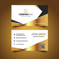 Gold And Black Business Card vector