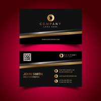 Black And Gold Business Card vector