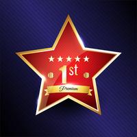 Insignia de mejor producto de Star vector