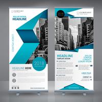 Blue Roll Up Design vector