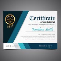 Elegant Blue Certificate vector