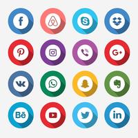 Icono de color de redes sociales vector