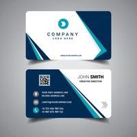 Blue Bordered Business Card vector