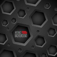 Dark Background With Hexagonal Holes vector