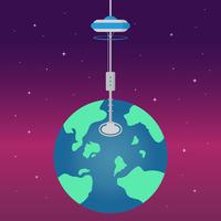 Space Elevator Vector