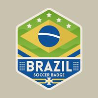 Insignias de fútbol de la Copa Mundial de Brasil vector