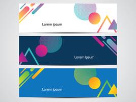 Abstract Geometric Web Header Set vector