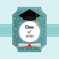 Graduation Card Vector Template 