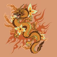 Vector illustration of dragon tattoo design Stock Vector Image  Art  Alamy