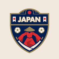 Japan World Cup Soccer Badges vector