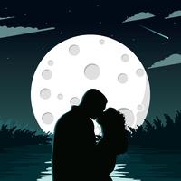 Moon Spacescape Illustration vector
