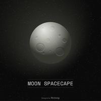 Moon Spacecape Vector Poster