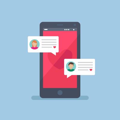 Love Chat on Smartphone