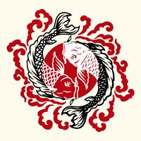 Fish Japanese Tattoo vector