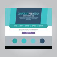 Blue Corporate Web Header vector