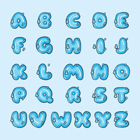 Water Alphabet vector