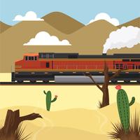 Ilustración de locomotora vector