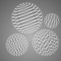 Esferas Elementos de estructura metálica vector