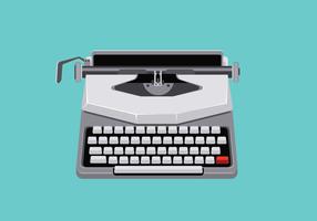 Mid Century Illustration with Retro Typewriter vector
