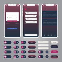 Wireframe Element Mobile and Application in Modern Style Flat Design vector