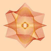 Wireframe element, abstract geometry vector
