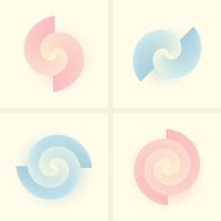 Creative Pastels Design With 3D Swirls Vector