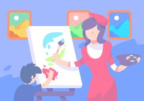 Classroom Painting vector