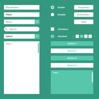 Flat Wireframe Elements Vector