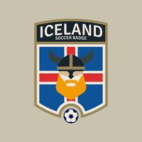 Insignias de fútbol de la Copa Mundial de Islandia vector