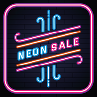 Retro Neon Sale vector