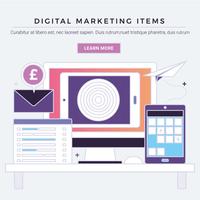 Vector Digital Marketing Items