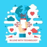 In Love With technology Vector llustration