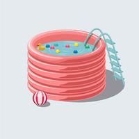 Ilustración de vector de inflables de piscina