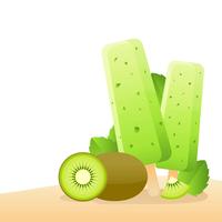 vector de paletas de kiwi