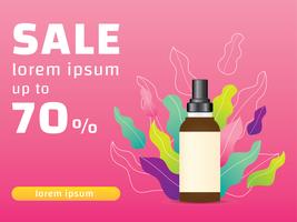 Beauty Essential Oil Ads Template vector