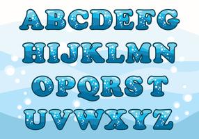 Water Alphabet Set vector