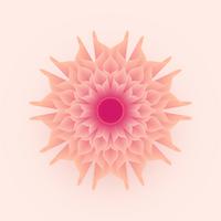 3D Abstract Geometric Soft Pastel Flower Vector