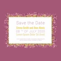 Vector Glitter Save the Date Banner