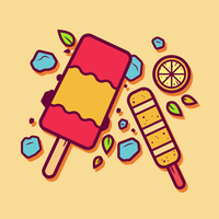 Vector de paletas de verano