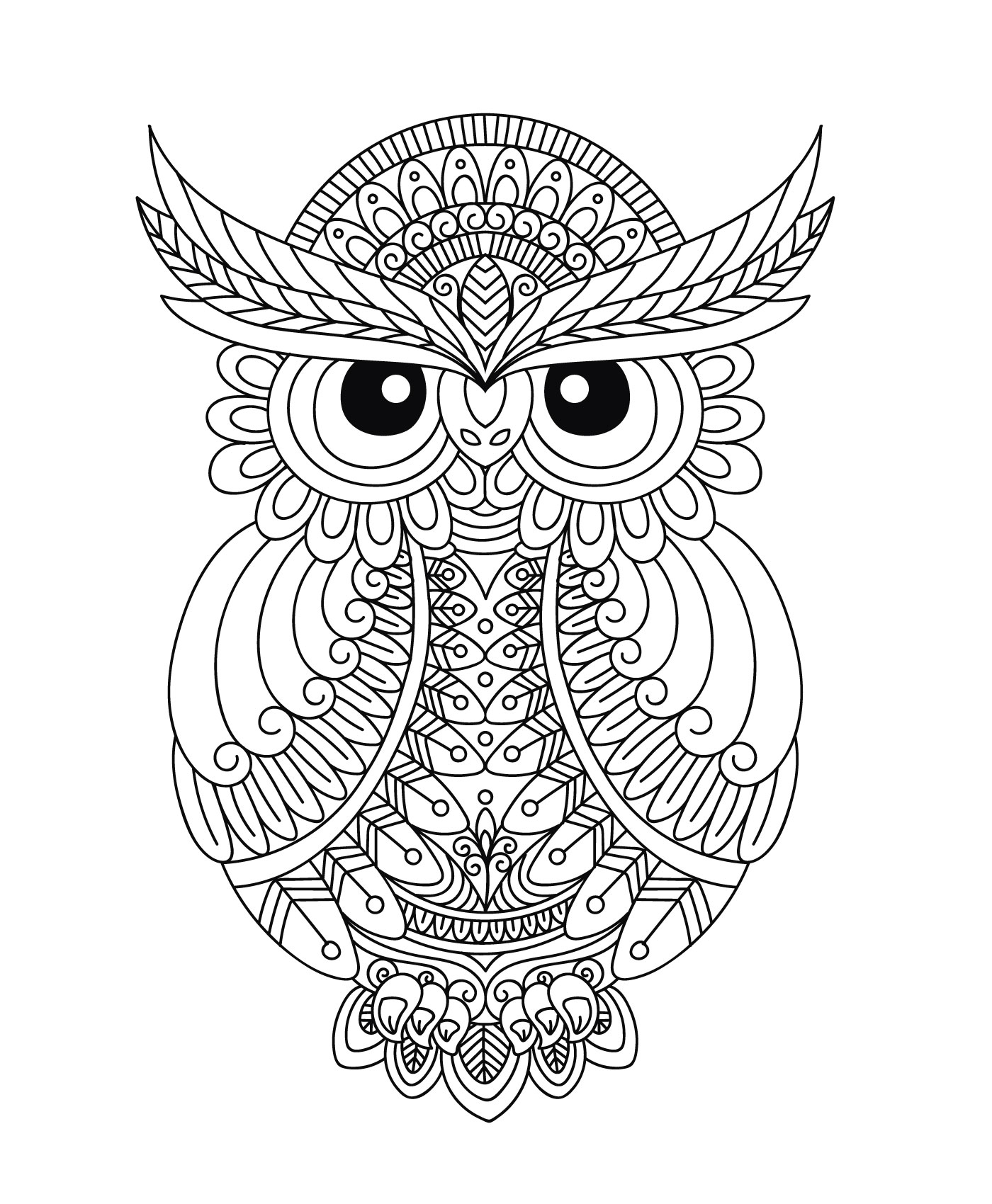 Owl Coloring Books For Adults