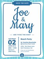 Beach Wedding Invitation vector