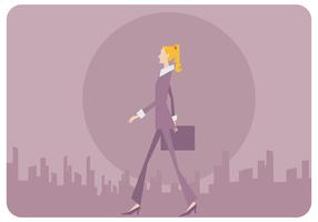 Flat-Style Business Woman Vector