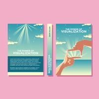 El poder de la visualización Motivational Book Cover Vector