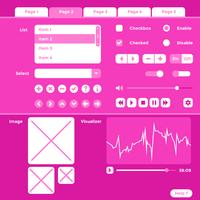 Wireframe UI Kit Elements Vector
